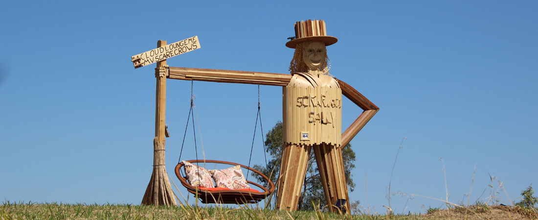 Scrapwood Sally - an oversized scarecrow!