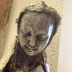 Close up of the 3D winning sculpture titled Inner child by Jean Bennett.