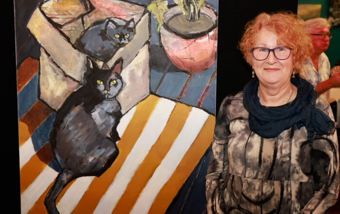Wendy Talbot won the 2026 best in show award with her painting Hide and seek.