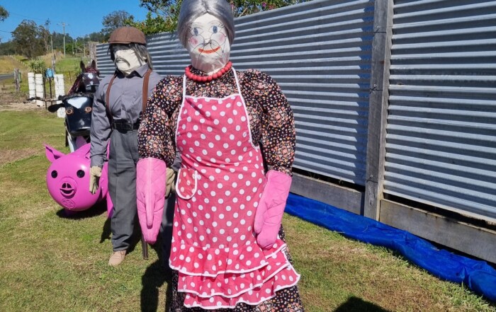 Extra scarecrows as part of The gingerbread chase entry for the Mary Valley Scarecrow Festival 2026.